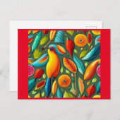 熱帯性鮮やかな鳥 ポストカード (正面/裏面)