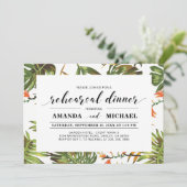 熱帯性 | シンプル結婚モダンのリハ 招待状 (スタンド正面)