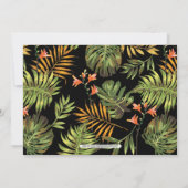 熱帯性 | シンプル結婚モダンのリハ 招待状 (裏面)