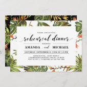 熱帯性 | シンプル結婚モダンのリハ 招待状 (正面/裏面)