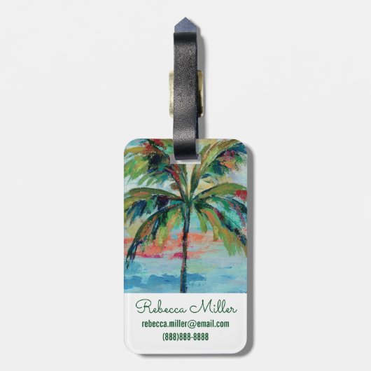 熱帯性 | Palm Tree ラゲッジタグ (裏面縦)