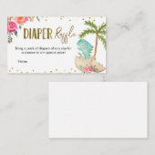 熱帯恐竜おむつラッフルエンクロージャカード エンクロージャーカード (正面/裏面)