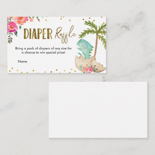 熱帯恐竜おむつラッフルエンクロージャカード エンクロージャーカード (正面/裏面)