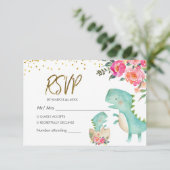 熱帯恐竜RSVPカード サンキューカード (スタンド正面)