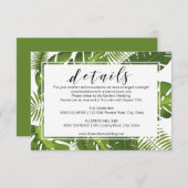 熱帯情報カード|の緑の葉 エンクロージャーカード (正面/裏面)