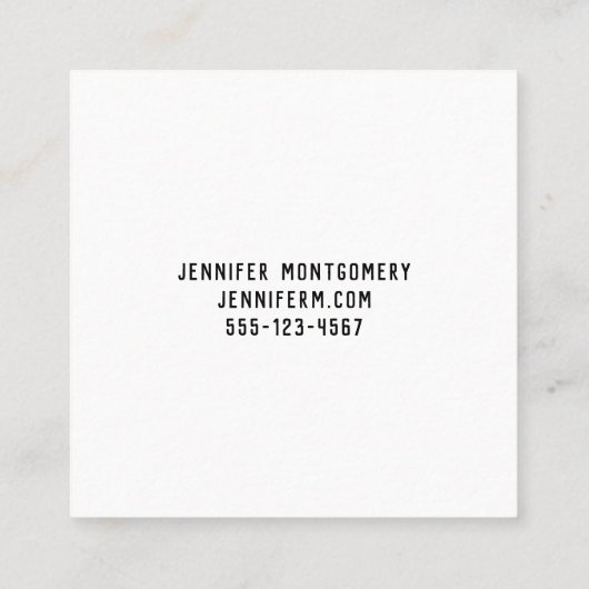 熱帯感動的ビーチ引用文 スクエア名刺 (裏面)