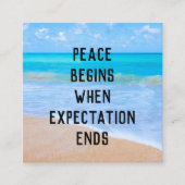 熱帯感動的ビーチ引用文 スクエア名刺 (正面)