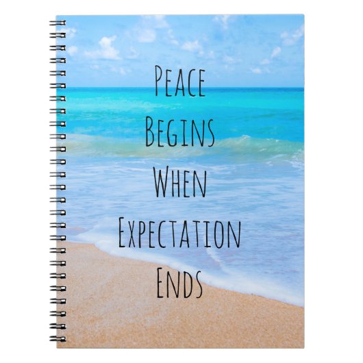 熱帯感動的ビーチ引用文 ノートブック (正面)