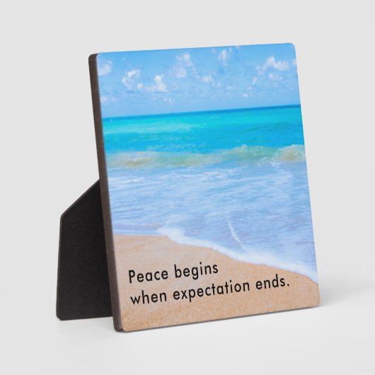 熱帯感動的ビーチ引用文 フォトプラーク (正面)