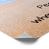 熱帯感動的ビーチ引用文 ポスター (角)