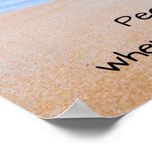 熱帯感動的ビーチ引用文 ポスター (角)