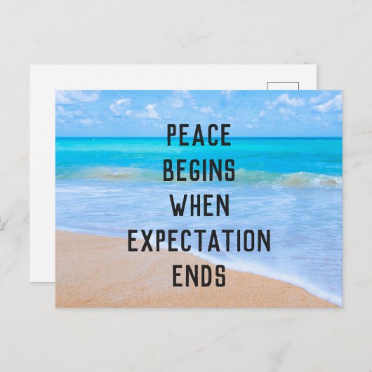 熱帯感動的ビーチ引用文 ポストカード (正面/裏面)