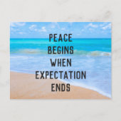 熱帯感動的ビーチ引用文 ポストカード (正面)