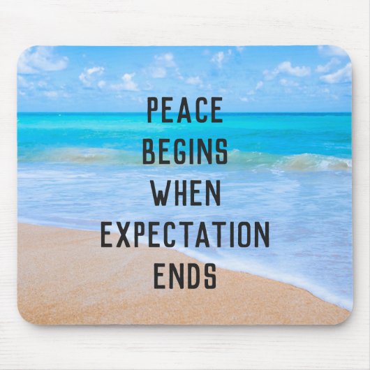 熱帯感動的ビーチ引用文 マウスパッド (正面)