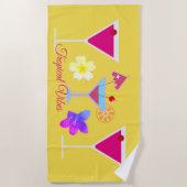 熱帯感情のカラフルのカクテル ビーチタオル (正面)