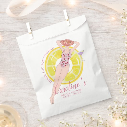 熱帯感謝していビーチブライダルシャワーバチェロレッテ フェイバーバッグ (クリップ留めされた状態)