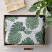 熱帯手塗りのスイスチーズの植物の葉 薄葉紙 (ギフト)