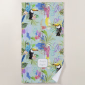 熱帯抽象化 ビーチタオル (正面)