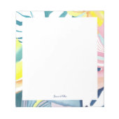 熱帯抽象芸術アートパーソナライズされた文房具 ノートパッド (正面)