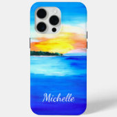 熱帯抽象芸術ビーチカラフル海 Case-Mate iPhoneケース (裏面)