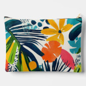 熱帯抽象芸術柄ジッパー付きパウチ アクセサリーポーチ (裏面)
