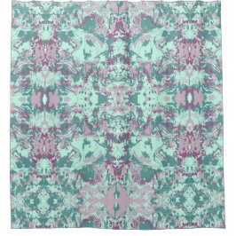 熱帯抽象芸術独占的模様 シャワーカーテン