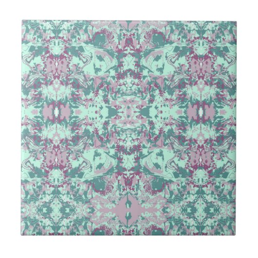 熱帯抽象芸術独占的模様 タイル (正面)