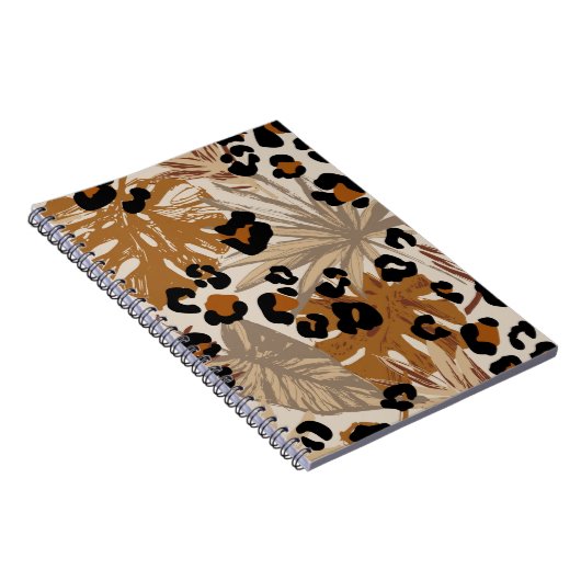 熱帯抽象芸術葉とヒョウのカグランジモフ ノートブック (右側)