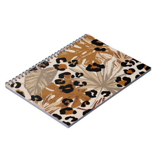 熱帯抽象芸術葉とヒョウのカグランジモフ ノートブック (左側)