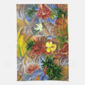 熱帯抽象芸術 キッチンタオル (縦)