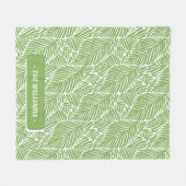 熱帯抽象芸術 フリースブランケット (正面(横))