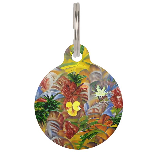 熱帯抽象芸術 ペット　ネームタグ (正面)