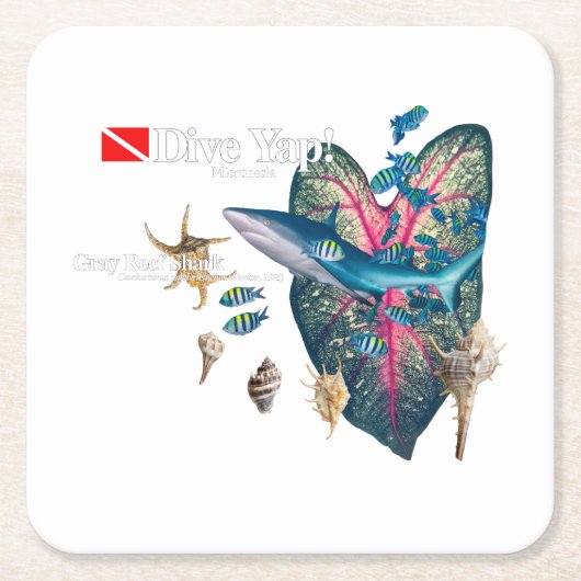 熱帯招待状 スクエアペーパーコースター (正面)