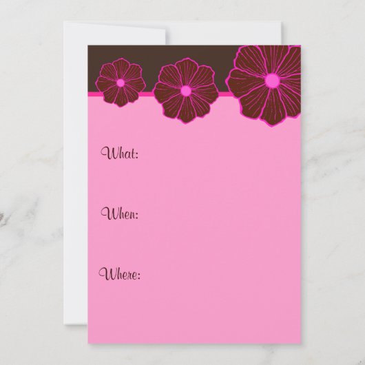 熱帯招待状 招待状 (裏面)