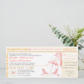 熱帯搭乗券-結婚式招待状とRSVP 招待状 (スタンド正面)