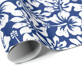 熱帯擦り切れた白ハイビスカス ラッピングペーパー (ロールコーナー)