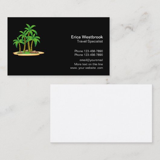 熱帯旅行専門家 名刺 (正面/裏面)