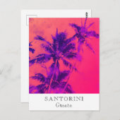 *~*熱帯旅行AP25パーソナライズ…パームリーフ ポストカード (正面/裏面)