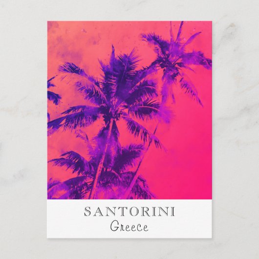 *~*熱帯旅行AP25パーソナライズ…パームリーフ ポストカード (正面)