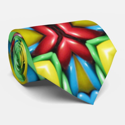 熱帯日が差すことのヴィンテージのフラクタルの万華鏡のように千変万化するパターン ネクタイ (ロール)