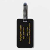 熱帯日没のビーチの荷物のラベル ラゲッジタグ (裏面縦)
