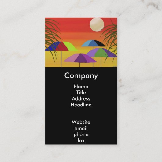 熱帯日没の名刺 名刺 (正面)