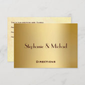 熱帯日没の結婚式の方向カード エンクロージャーカード (正面/裏面)