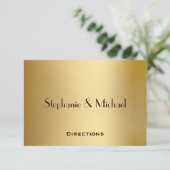 熱帯日没の結婚式の方向カード エンクロージャーカード (スタンド正面)