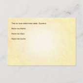 熱帯日没の結婚式の方向カード エンクロージャーカード (裏面)