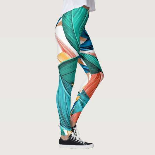 熱帯春と夏の葉 レギンス (右)