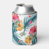 熱帯春開花：エキゾチックフローラ壁紙 缶クーラー (缶正面)