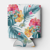 熱帯春開花：エキゾチックフローラ壁紙 缶クーラー (裏面)