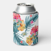熱帯春開花：エキゾチックフローラ壁紙 缶クーラー (缶裏面)