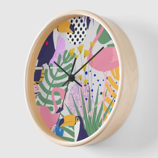 熱帯春 壁時計 (傾斜)